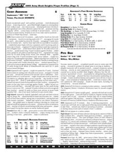 2005 Army Black Knights Player Profiles (Page 1)  COREY ANDERSON 6
