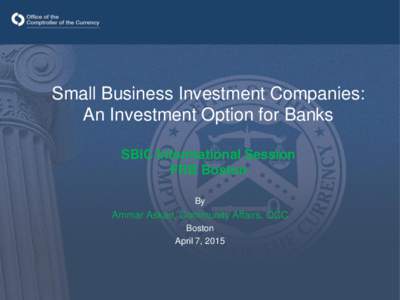 Small Business Investment Companies: An Investment Option for Banks