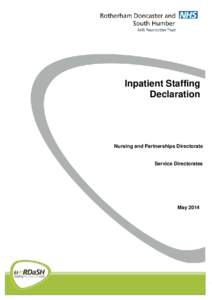 Inpatient Staffing Declaration Nursing and Partnerships Directorate  Service Directorates