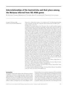 Platyzoa / 18S ribosomal RNA / Ecdysozoa / Bilateria / Nematode / Gastrotrich / Lophotrochozoa / Phylum / Molecular phylogenetics / Animals / Biology / Zoology