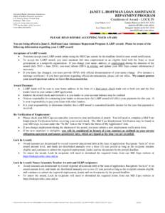 Maryland Higher Education Commission Office of Student Financial Assistance 6 N. Liberty Street, Ground Suite Baltimore, MD[removed]-3124; ([removed]TTY for the Deaf[removed]