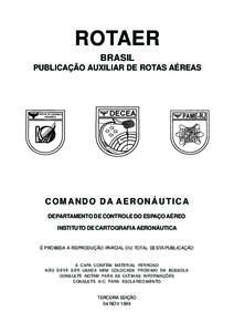 ROTAER BRASIL PUBLICAÇÃO AUXILIAR DE ROTAS AÉREAS