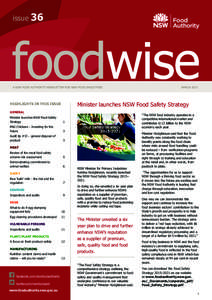 issue  36 foodwise A NSW FOOD AUTHORITY NEWSLETTER FOR NSW FOOD INDUSTRIES