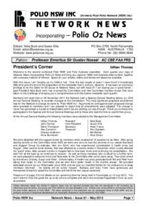 Post-polio syndrome / Rotary International / Health / Biology / Gini Laurie / Post-Polio Health International / Poliomyelitis / Medicine / Poliomyelitis eradication