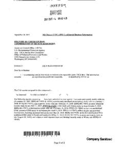 8EHQ-11-17209Q  TSCA 8(e) Notice