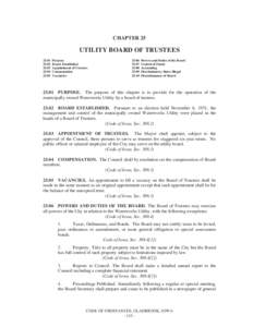 CHAPTER 25  UTILITY BOARD OF TRUSTEES03