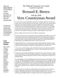 Please join us Sunday, October 26 at our Annual Awards Luncheon as we honor Bernard Brown, the