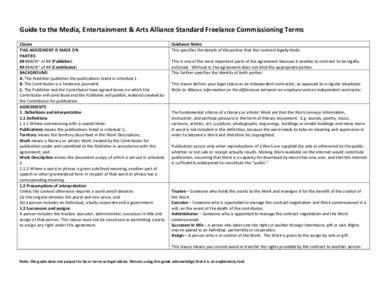 Legal documents / Publishing / Royalties / Integration clause / Contract / Assignment / Mediation / Law / Contract law / Legal terms