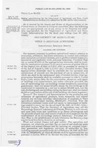 Feed and Forage Act / Water Resources Development Act / Government procurement in the United States / United States administrative law / United States Department of Agriculture