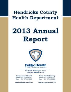 Hendricks County Health Department 2013 Annual Report