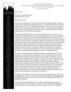 Council of the Great City Schools 1301 Pennsylvania Avenue, N.W. ♦ Suite 702 ♦ Washington, D.C. ♦ [removed]2427 ♦ ([removed]fax) http://www.cgcs.org Council of the Great City Schools