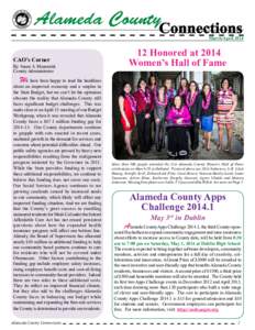 Alameda County March/April 2014 CAO’s Corner By Susan S. Muranishi County Administrator