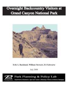 Overnight Backcountry Users at Grand Canyon National Park