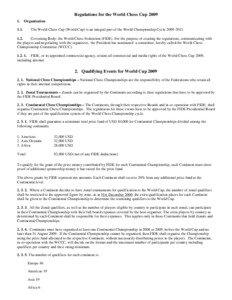Regulations for the World Chess Cup[removed].
