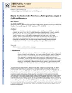 NIH Public Access Author Manuscript Am Econ J Appl Econ. Author manuscript; available in PMC 2013 October 29. NIH-PA Author Manuscript