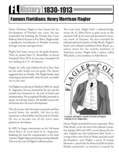 FL HistoryEarly 1800s Famous Floridians: Henry Morrison Flagler