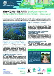 Zachowywać i odtwarzać: praktyczne sposoby na zarządzanie miejskimi mokradłami i ich ochronę Urbaniści i decydenci mierzą się z praktycznym dylematem: jak odpowiedzieć na rosnące zapotrzebowanie na grunty w mia