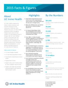 2015 Facts & Figures About UC Irvine Health UC Irvine Health comprises the clinical, medical education and research enterprises of the