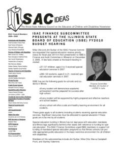 ISAC newsletter - Spring 2009