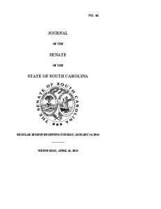 NO. 46  JOURNAL OF THE  SENATE