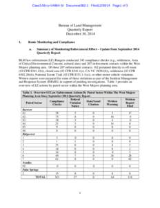 Case3:06-cv[removed]SI Document382-1 Filed12[removed]Page1 of 3  Bureau of Land Management Quarterly Report