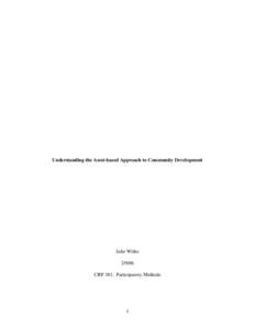 Urban studies and planning / Economics / Community organizing / Asset-based community development / Politics / Neighborhood planning / Wealth / Development / Community building / Community development