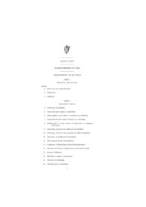 ———————— Number 6 of 2013 ———————— WATER SERVICES ACT 2013 ———————— ARRANGEMENT OF SECTIONS