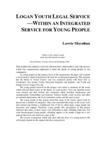 Youth Criminal Justice Act / Youth work / Legal aid / Youth Offending Team