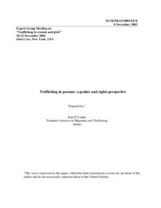 Gender / Behavior / Crimes against humanity / Sex crimes / Human trafficking / Sexism / Gender role / Sexual slavery / Transnational efforts to prevent human trafficking / Slavery / Ethics / Social philosophy