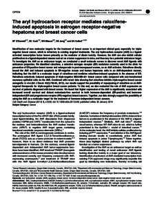 The aryl hydrocarbon receptor mediates raloxifene-induced apoptosis in estrogen receptor-negative hepatoma and breast cancer cells