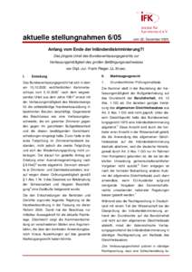 aktuelle stellungnahmenvom 22. Dezember 2005 Anfang vom Ende der Inländerdiskriminierung?! Das jüngste Urteil des Bundesverfassungsgerichts zur