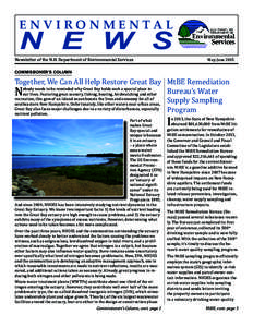 E N V I R O N M E N TA L  N E W S Newsletter of the N.H. Department of Environmental Services COMMISSIONER’S COLUMN