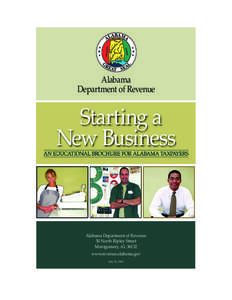 Alabama Department of Revenue Starting a New Business