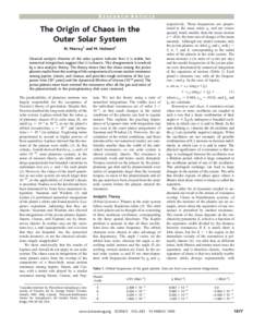 Celestial mechanics / Orbital resonance / Stability of the Solar System / Planetary migration / Neptune / Planet / Kuiper belt / Jupiter / Uranus / Astronomy / Planetary science / Solar System