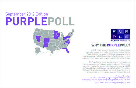 September 2012 Edition  PURPLEPOLL