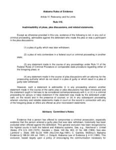 Plea bargain / Plea / Perjury / Evidence / Public policy doctrines for the exclusion of relevant evidence / Factual basis / Law / Legal terms / Nolo contendere