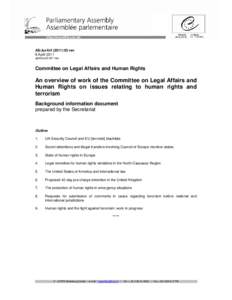 AS/Jur/Inf[removed]rev 8 April 2011 ajinfdoc03 2011rev Committee on Legal Affairs and Human Rights