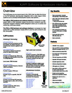 www.xjtag.com  XJAPI Software & Hardware Interface Overview