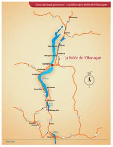 Carte du circuit groumand : Les délices de la Vallée de l’Okanagan  97 Armstrong 97a