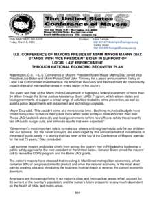 Miami / Florida / United States / United States Conference of Mayors / Manny Diaz / Joe Biden