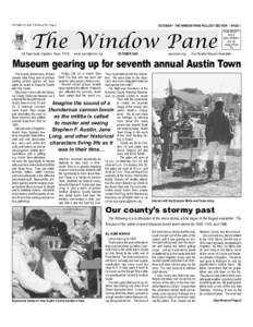 OCTOBER 14, 2003 THE BULLETIN Page 5  OCTOBER ~ THE WINDOW PANE PULLOUT SECTION ~ PAGE 1 The Window Pane