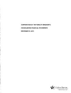 CORPORATION OF THE TOWN OF DESERONTO CONSOLIDATED FINANCIAL STATEMENTS DECEMBER 31, 2013 ~’..