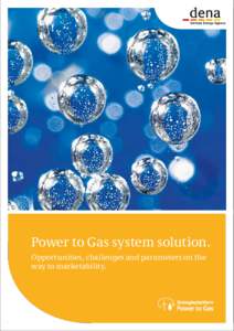 Power to Gas system solution. Opportunities, challenges and parameters on the way to marketability. Contents.