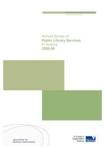 Local Government Victoria  Annual Survey of Public Library Services in Victoria[removed]