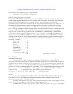 Southern Campaign American Revolution Pension Statements & Rosters Pension Application of Spencer Clark (Clarke) W 2529 Transcribed and annotated by C. Leon Harris State of Virginia and County of M iddlesex. November the