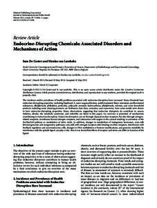 Hindawi Publishing Corporation Journal of Environmental and Public Health Volume 2012, Article ID[removed], 52 pages doi:[removed][removed]Review Article