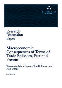 Macroeconomic Consequences of Terms of Trade Episodes, Past and Present