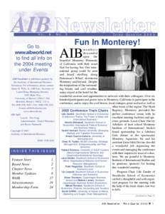 AIB Newsletter - vol. 9, no[removed]Q3