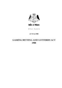 c i e AT 17 of[removed]GAMING BETTING AND LOTTERIES ACT