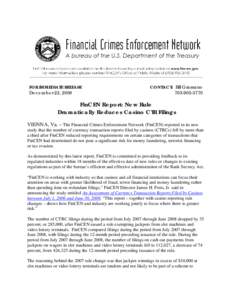 FOR IMMEDIATE RELEASE December 22, 2008 CONTACT: Bill Grassano[removed]